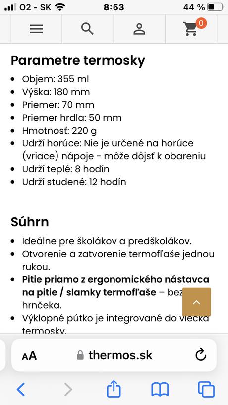 Detská termoska /fľaša thermos,