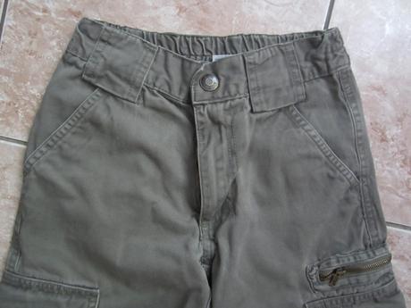 Nohavice olive vel. 116, 116