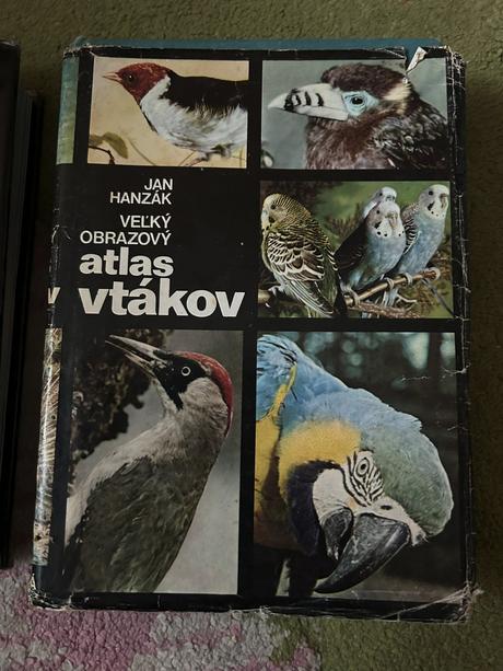 2x veľký obrazový atlas rýb a vtákov,