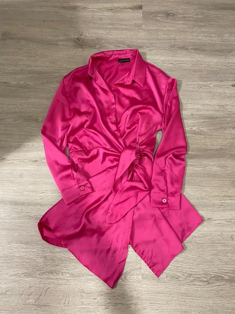 Saténové košielkošaty asimetrické, m