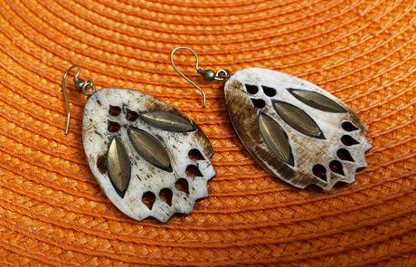 Prírodné kostené náušnice, 