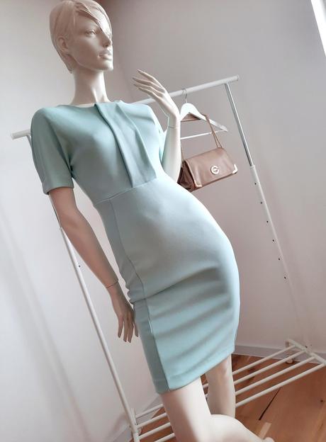 Mentolové formálne šaty, h&m,xs