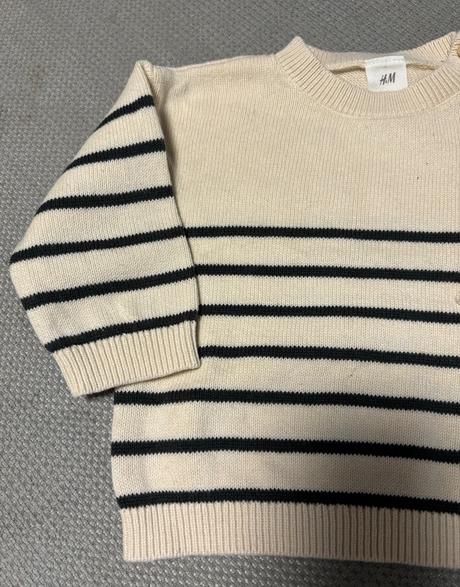 Pruhovaný pulóvrik, h&m,68