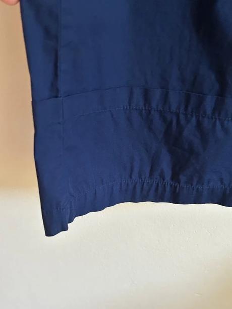 Tmavomodré nohavice bavlna s ľanom zn.mango č.l, mango,l