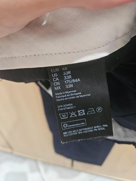 H&m pánsky oblek so sakom a vestou veľ. 48, m