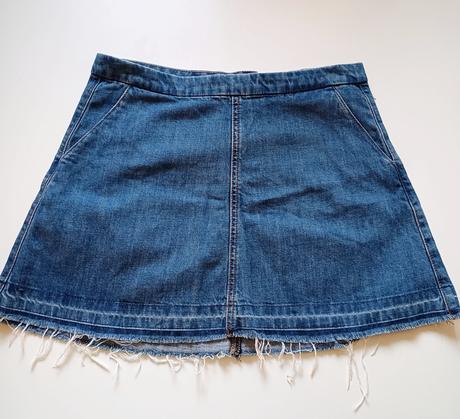 Mini riflová sukňa, vero moda,m