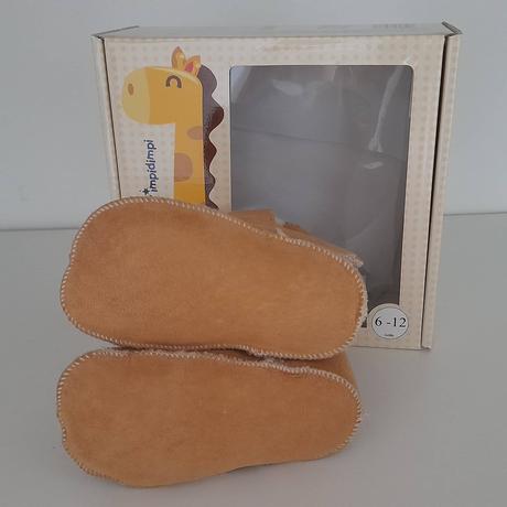 Zimné capačky s jahňacou kožušinou pre 6-12 mes., 