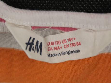 Prúžkované tielko h&m veľ. 14 r., h&m,158