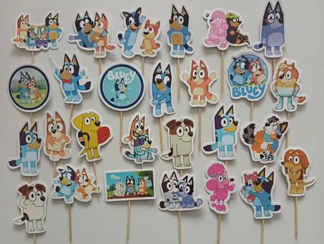 Tortový zápich bluey (15ks) - skladom, nv-11, 