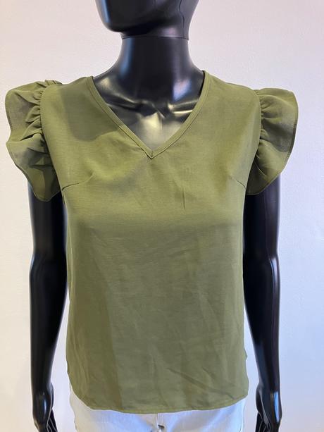 Dámska blúzka s mašličkou khaki shein (xs), xs