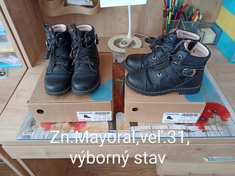 Dievčenské prechodné topánky zn.mayoral veľ.31, mayoral,31