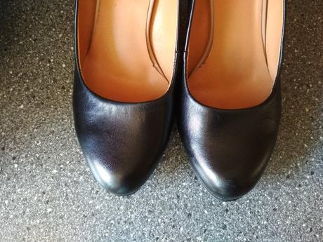 Čierne kožené lodičky, 38