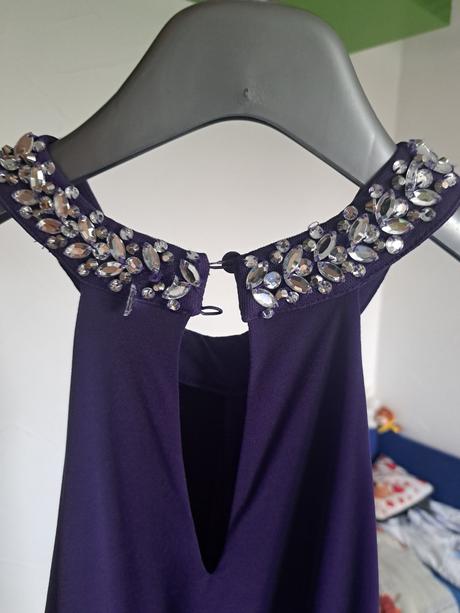 Fialové dlhé šaty, f&f,42