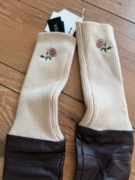 Zara kozene rukavicky s upletom..nove, zara,m