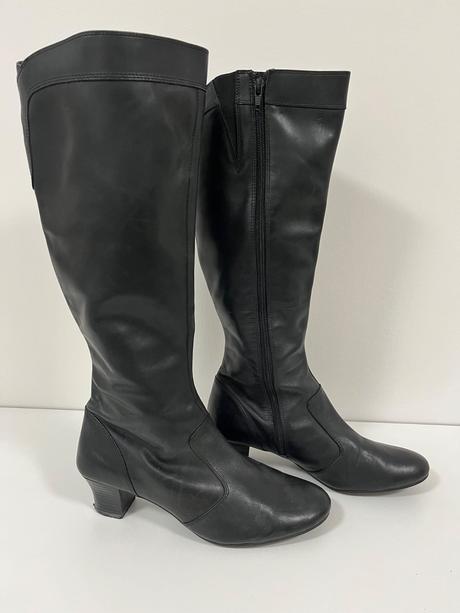 Elegantné vysoké kožené čižmy clarks mendip v.41, clarks,41