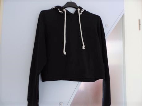 Krátka crop mikina over size s/m, h&m,m