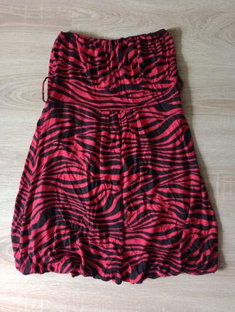 Červeno čierne šaty/tunika, m