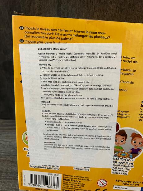 Buki nova hra memo junior, 