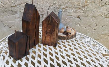 Drevené dekoráčné domčeky,