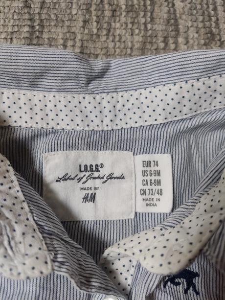 Dievčenská predĺžená košeľa / tunika 74, h&m,74