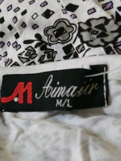 Dámsky elastický biely top so vzorom, aimainir, l