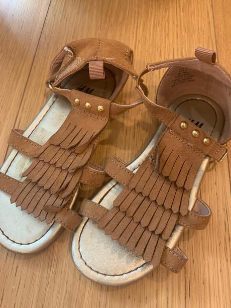 Detské hnedé sandálky h&m velk.27, h&m,27