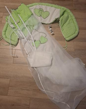 Baldachyn so supravou do postielky, šírka (cm): 60,dĺžka (cm): 110