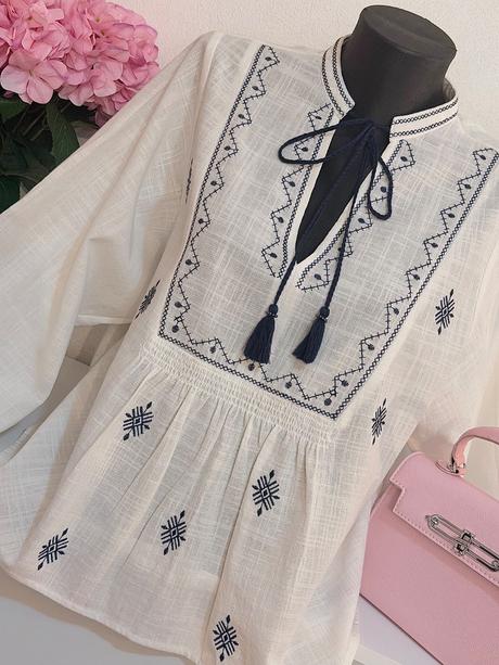 Elegantná biela blúzka zara s výšivkou, zara,s