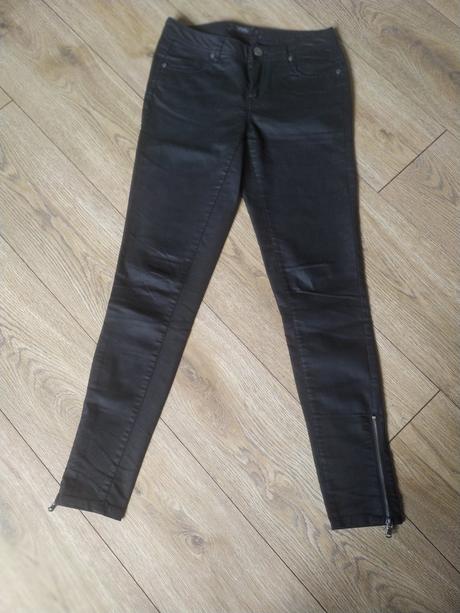 Čierne koženkové nohavice, reserved,36