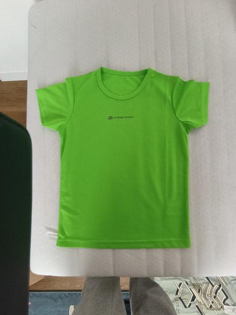 Funkčné, športové tričko krikľavo zelene neónové, alpine pro,140
