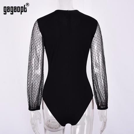 Cierne body - top s volanom vel.s, s