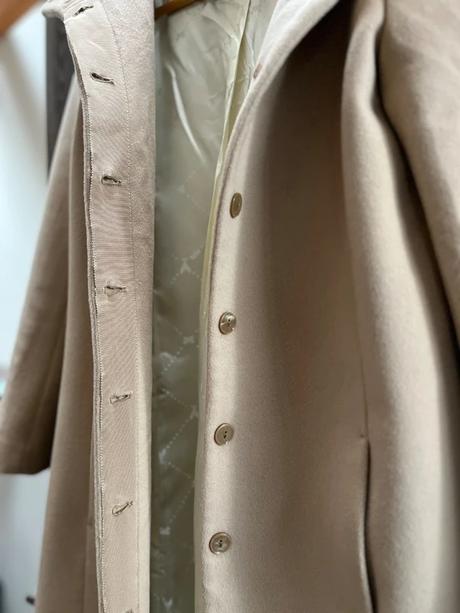 Dámsky vlnený kabát, s