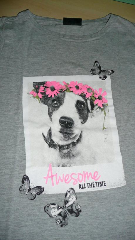 Tričko so psíkom a gerberami, 134