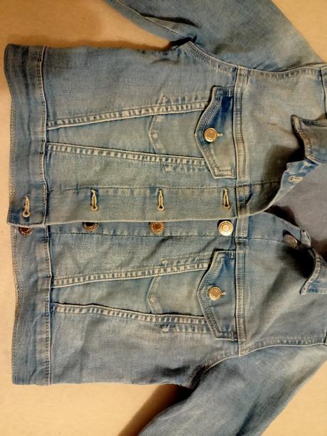 Rifľová bunda, veľ. 140, h&m, h&m,140