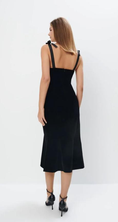 Velúrové šaty s mašličkami, mohito,42 / xl