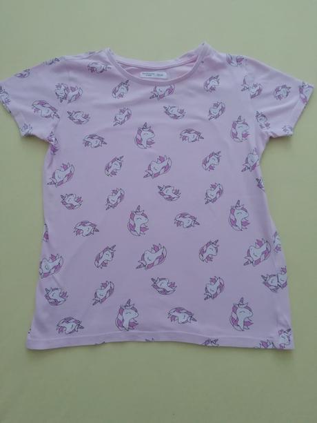Tricko unicorn bledoruzove 140, fox & bunny,140