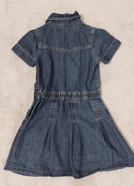 Dievčenské riflové šaty 6-7 rokov, 128