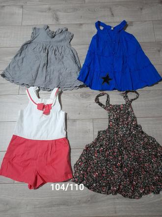 Overal, blúzky, šaty na traky, 104–116