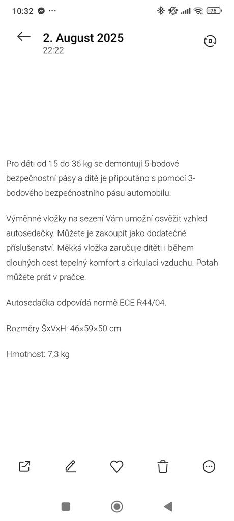 Detská autosedačka, avionaut