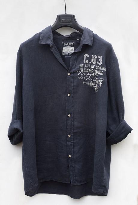 Ľanová košeľa camp david 3xl, xxxl