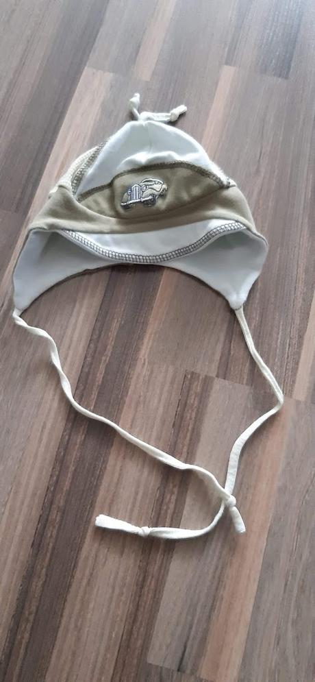 Bavlnená čiapka na zaväzovanie autíčko, 68