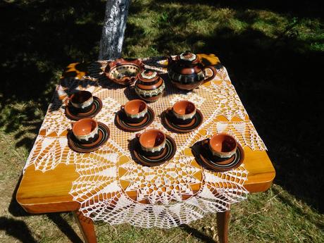 Bulharská keramika, sada kávičková,, 