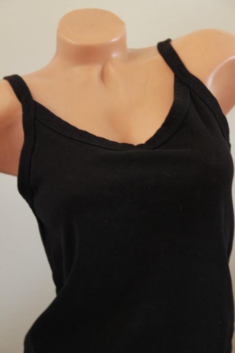 Čierny bavlnený body top, h&m l, h&m,l