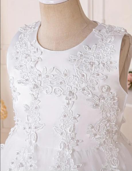 Šaty na prvé sväté prímanie čelenka balerínky, 152