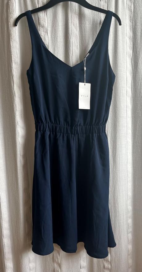 Vila tmavomodré šaty vel.xs, 34 / xs