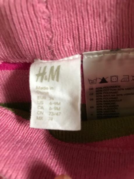 Komplet pásik pleteny 6-9 mes., h&m,74