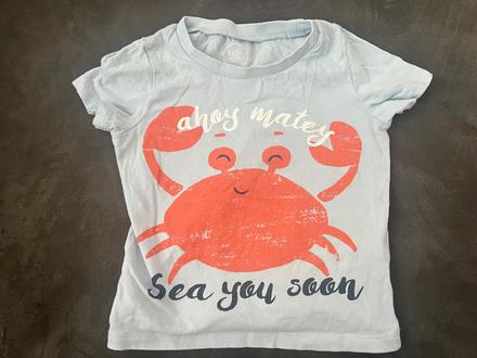 Tričko s krabom, baby club,86