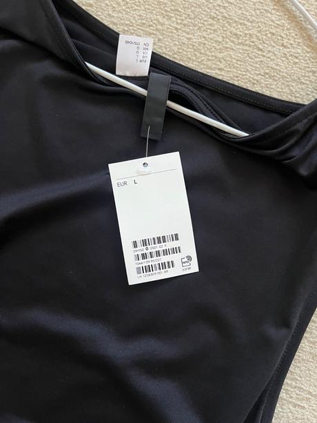 Čierne satenove šaty h&m, h&m,l