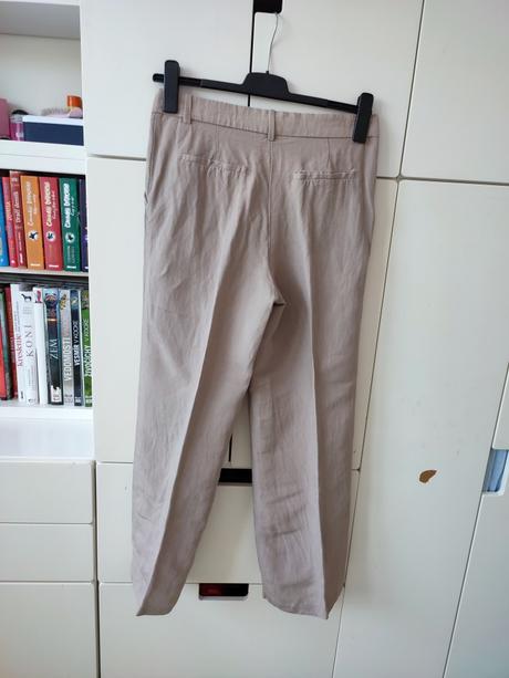 Široké ľanové nohavice 38/40, h&m,38