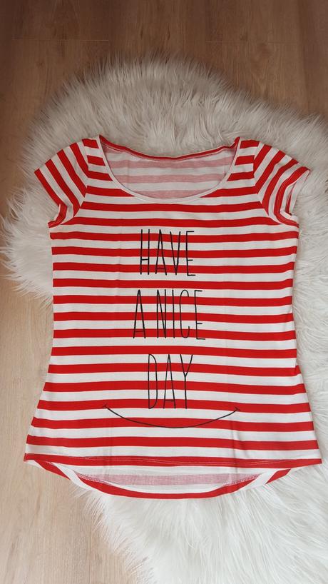 Maľované pásikované tričko, s